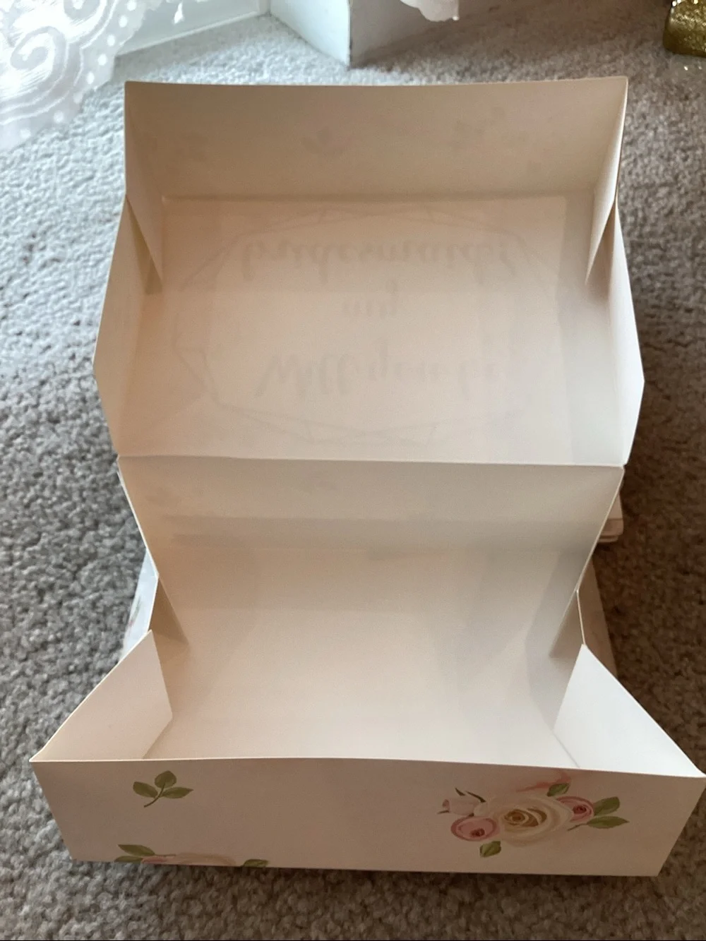 Will You Be My Bridesmaid? Pink, White & Green Floral  gift boxes - There is 5